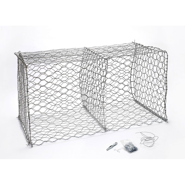 Mutual Industries Gabion, 108" x 36" x 36", Green, 108 Inch Height, 36 Inch Width - 99-9-3
