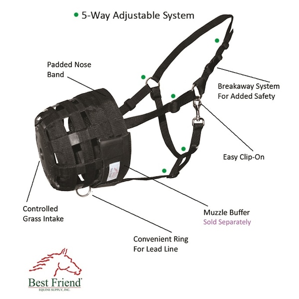 Best Friends Deluxe Grazing Muzzle PONY - 1740-P
