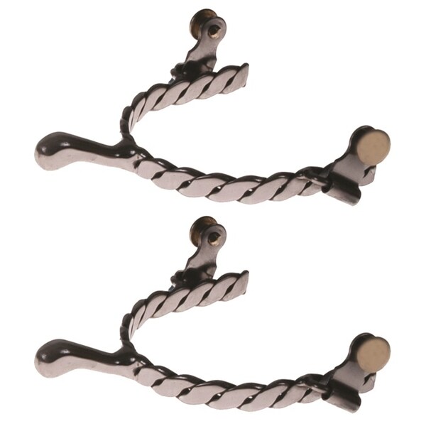 Jacks Imports Stainless Steel Twisted Knob End Spurs MENS - 115-M