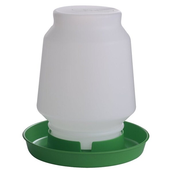 Little Giant Poultry Fount, 1 gal Capacity, Plastic, Lime Green, Screw-On Mounting - 7506LIMEGREEN