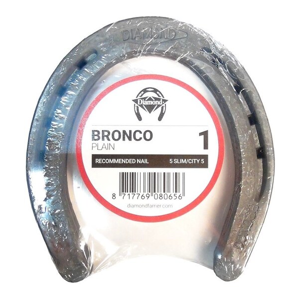 Diamond Farrier 1PLAINB Horseshoe, 5/16 in Thick, No 1, Steel - 1PLAINPR