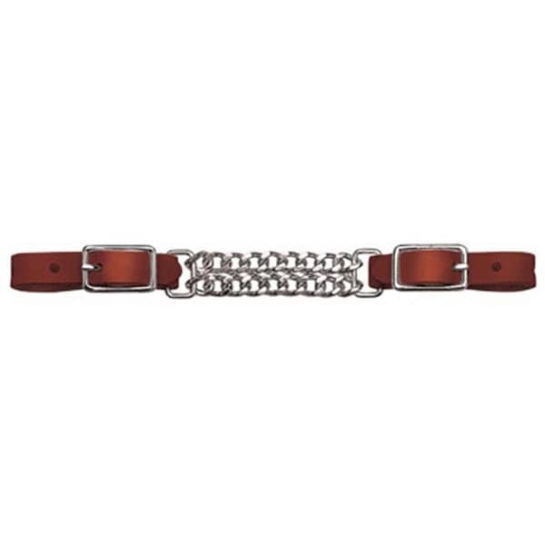 Daretocare 30-1370 0.62 in. Mahogany Bridle Leather Curb Strap - DA1232986