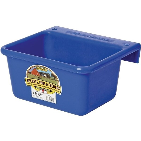 Little Giant Hook Over Feeder, 6 qt Volume, DuraFlex Plastic, Blue - MF6BLUE