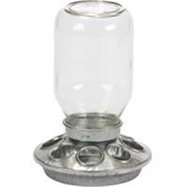 Fly Free Zone Inc P-Mason Jar Baby Chick Feeder- Clear 1 Quart MJ9810 - FL43929