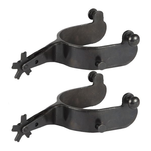 Jacks Imports Black Steel Bull Spurs - 11065