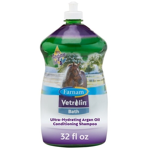 Farnam Vetrolin Ultra-Hydrating Conditioning Shampoo, Liquid, Green, Pleasant, 32 oz Bottle - 100543873