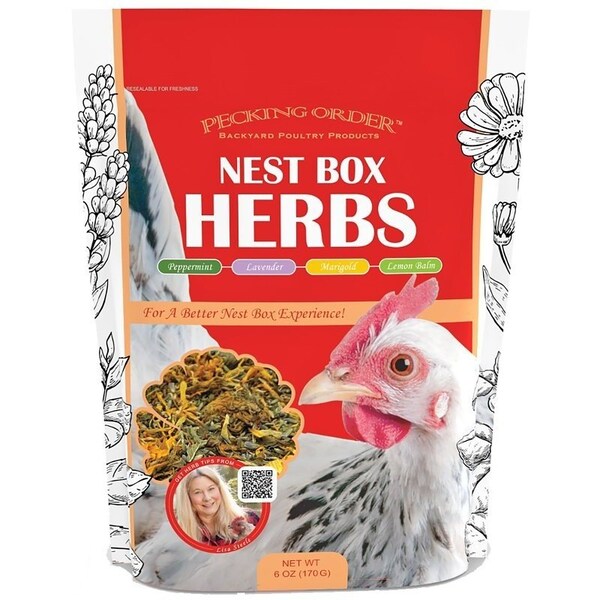 Pecking Order Nest Box Herbs, 10 in H, 3-1/2 in W, 6 oz Capacity - 9302