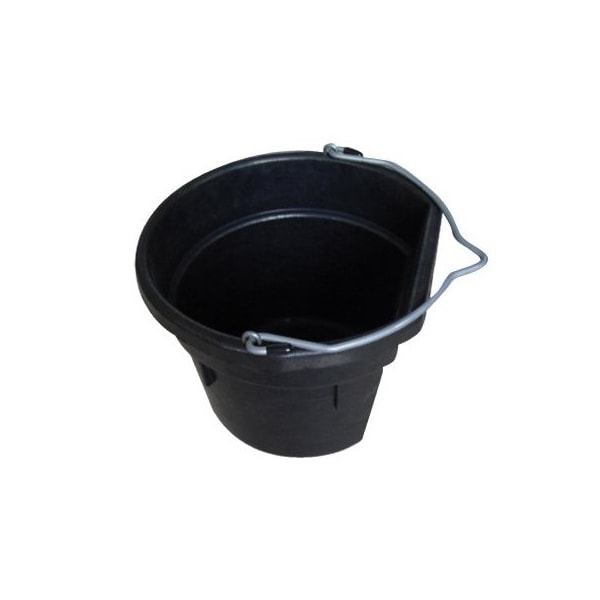 Qingdao Huatian Hand Truck MR 12QT FLT Rubb Bucket - MR12QR/FSB-BLK