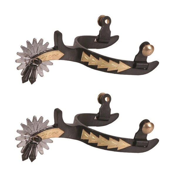 Jacks Imports Black Steel Jingle Bob Show Spurs - 11003
