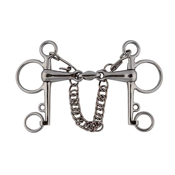 Jacks Imports Stainless Steel Elliptical Link Pelham Bit 5" - 20143-5