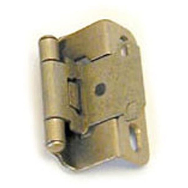 Hd A07550 BB Amerock Decorative Half Wrap 0.5 in. Overlay Self Closing Cabinet Door Hinge; Burnished Brass Pair - A07550 BB