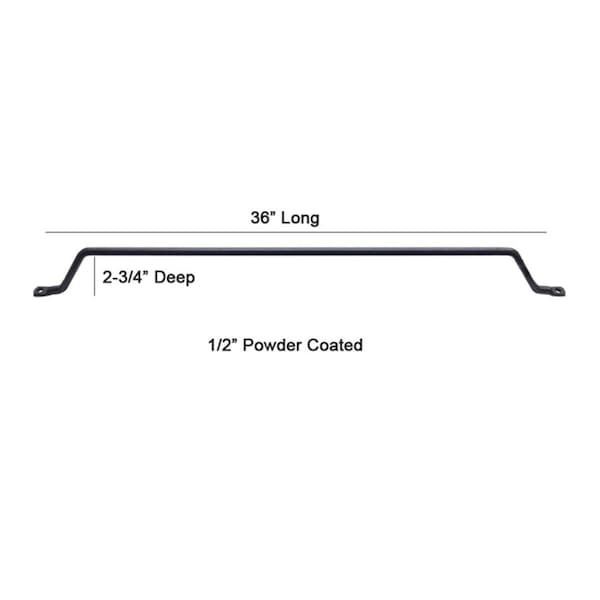 Personagrata 2645 Stationery Blanket Bar, Black - PE3548076