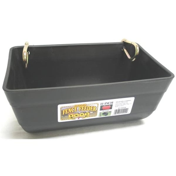 Miller Mfg Miller Mfg Co Inc Fence Feeder with snaps- Black 11 Inch - FF11BLACK - 957696