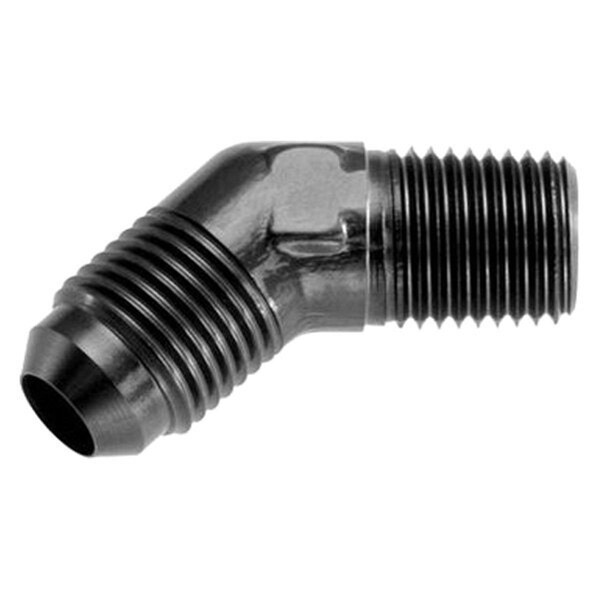 Red Horse Performance 16AN 45 deg to 16AN NPT Male Adapter - Black - RHP823-16-16-2