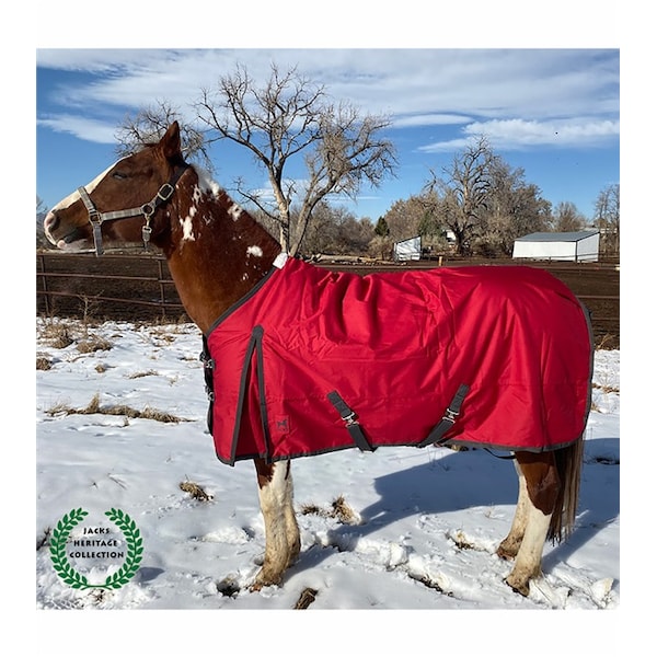 Jacks Heritage Collection Atlas Turnout Blanket 600 Denier with 300gm Lining RED 86" - 4292-RE-86