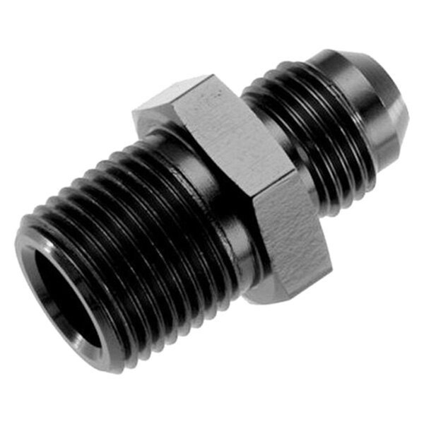 Red Horse Performance 10AN to 08 NPT Straight Male Adapter - Black - RHP816-10-08-2