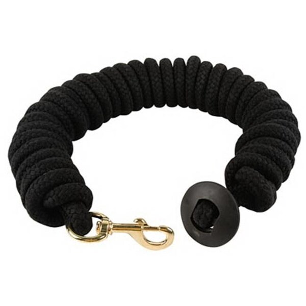 Daretocare 35-1915-BK 0.75 in. x 25 ft. Rounded Cotton Lunge Line; Black - DA136979