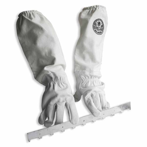 Good Land Bee Supply Sheep Skin Beekeeping Gloves w/Canvas Sleeves - XXL & Honey Extracting Trowel Scraper / Shovel - GL-GLV-SHVL-XXLG