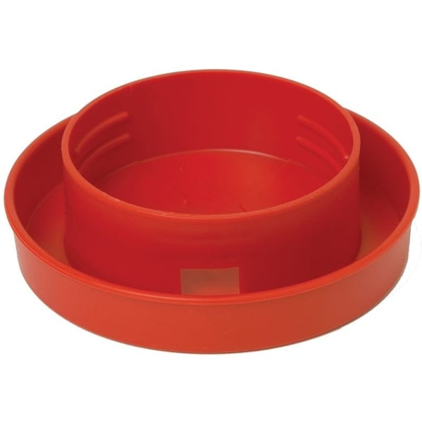 Little Giant 730 Poultry Waterer Base, 4 in Dia, 1-1/4 in H, 1 qt Capacity, Polystyrene, Red - 732/730