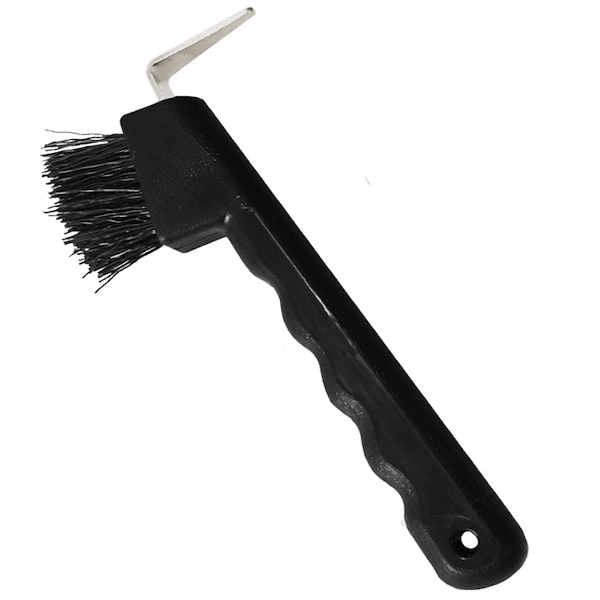 Jacks Imports Hoof Pick with Brush BLACK - 24585-BK