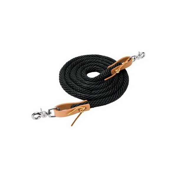 Weaver Leather 58x5 BLK Roper Rein - 35-2026-S1