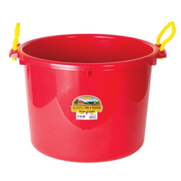 Miller Mfg Little Giant 70 qt Plastic Bucket For Livestock - P-SB70-RED