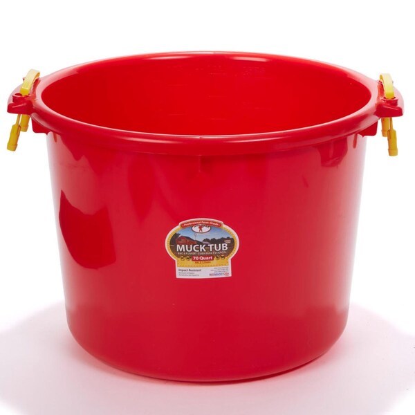 Miller Mfg Little Giant 70 qt Plastic Bucket For Livestock - P-SB70-RED