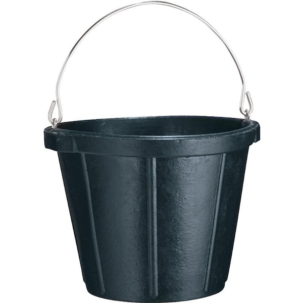 Fortex Fortiflex Rubber Pail, 10 qt Volume, Rubber, Black - N200-10