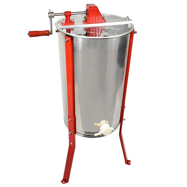 Good Land Bee Supply 3 Frame Beekeeping 304 Stainless Steel Drum Honey Extractor With Stand - Manual - HE3MAN