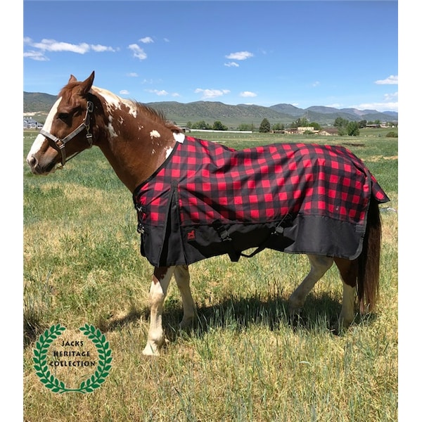 Jacks Heritage Collection Kratos Turnout Sheet 1200 Denier RED BUFALO 72" - 4299-RB-72