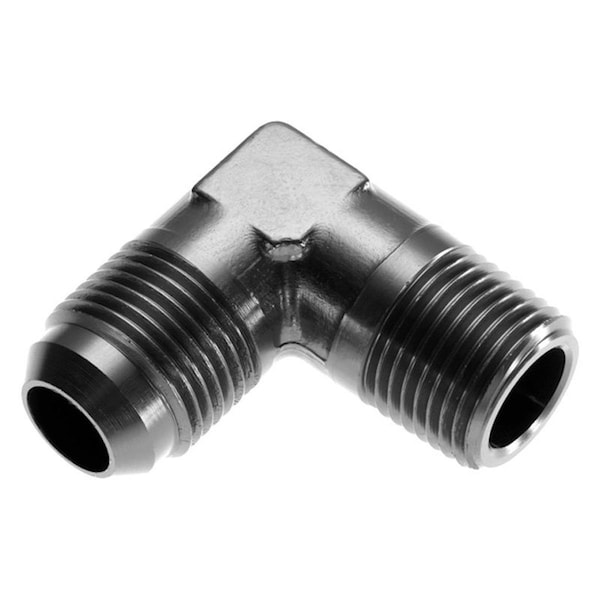 Red Horse Performance 08AN 90 deg to 12 NPT Male Adapter - Black - RHP822-08-12-2