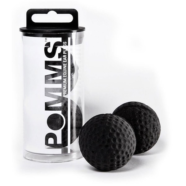 Equine Healthcare 9508100000 Pomms Equine Ear Plugs, Pony - Black - 3401-BK-P