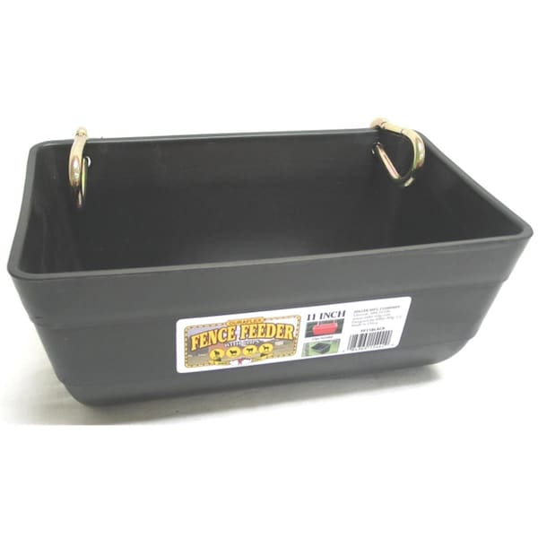 Miller Mfg Inc Fence Feeder with snaps- Black 11 Inch - FF11BLACK - MI37128