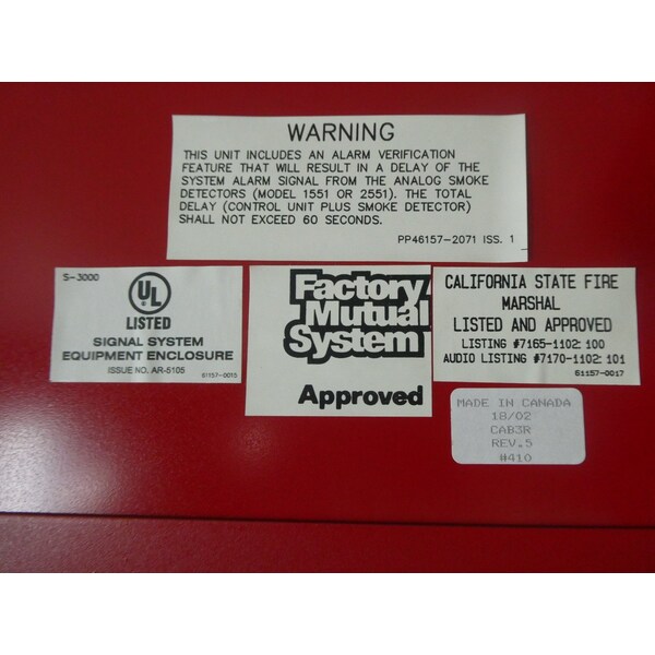 Est Edwards FIRE ALARM CABINET CONTROL PANEL SIGA-MAB OTHER PLC AND DCS MODULE - IRC-3 63217-2621