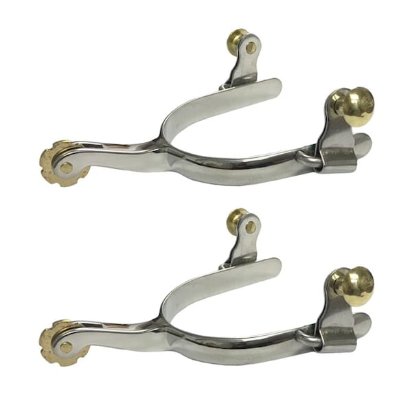 Jacks Imports Stainless Steel Roper Spurs MENS - 10472-MEN