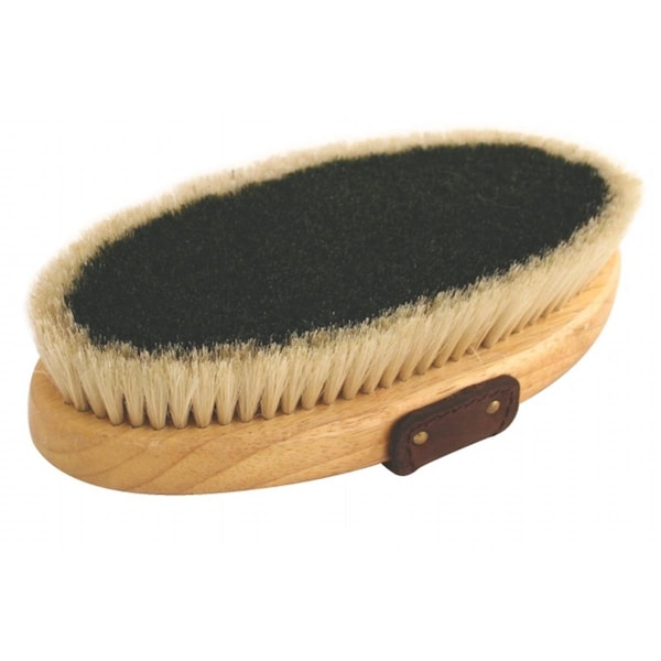 Beloved Horsehair English Body Brush- Green 7.5 Inch - Horsehair English Body Brush - Green 7.5 Inch - BE2773009