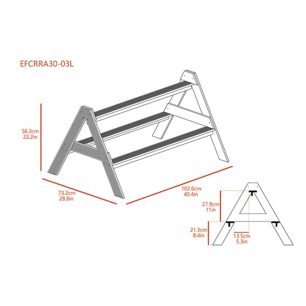 New Age Pet Restful Roost, A Shape Roosting Bar, Large  Russet - EFCRRA30-09L