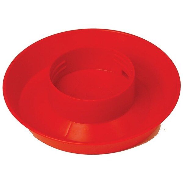 Little Giant Poultry Waterer Base, 6 in Dia, 112 in H, 1 qt Capacity, Polystyrene, Red - 740