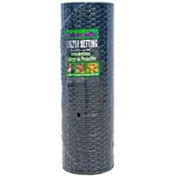 Jackson Wire 12 01 45 29 Poultry Hex Netting, 150 ft L, 36 in W, 20 Gauge, Hexagonal Mesh, 1 in Mesh, Galvanized - 12014529