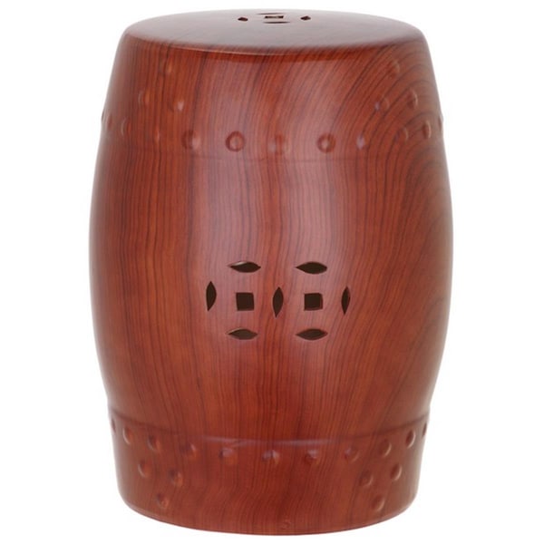 Safavieh 18 x 13 x 13 in. Ming Forest Garden Stool, Red - ACS4552C