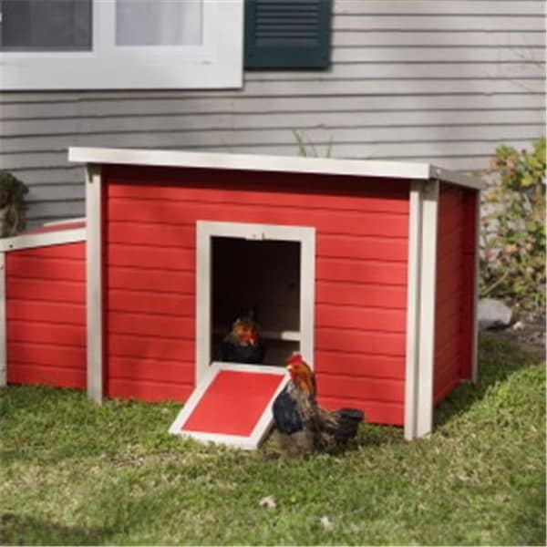 New Age Pet New Age Pet ECHK103-B-RD Fontana Chicken Barn; Red - Maple - ECHK103B-RD