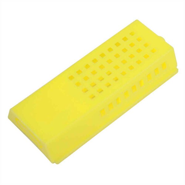 Good Land Bee Supply Beekeeping Queen Bee Cage Yellow Plastic - 3 Inch x 1-1/2 Inch x 1/2 Inch - GLQCAGE-Y