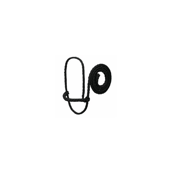 Weaver Livestock Livestock Poly Rope Sheep-Goat Halter, Adjustable, Black - 35-7840-BK