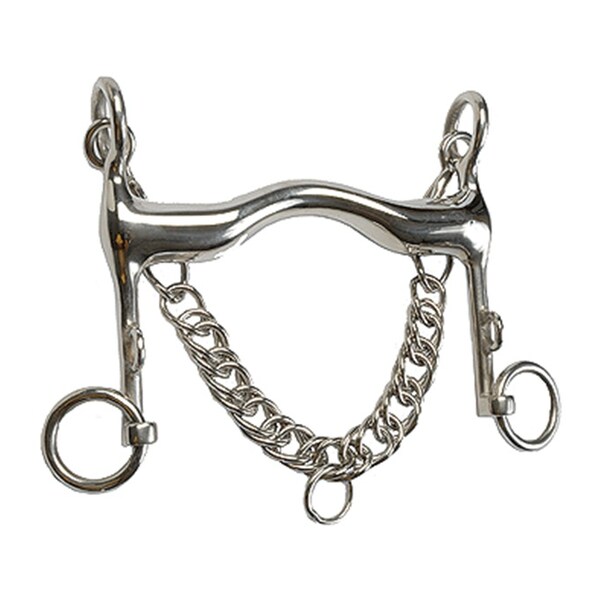 Jacks Imports Stainless Steel Hollow Low Port Weymouth Bit 5" - 116-5