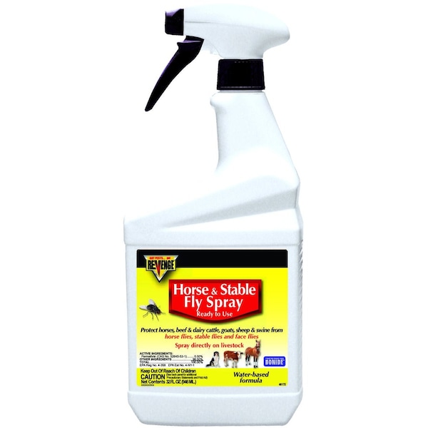 Bonide Products Horse and Stable Fly Spray, Liquid, Spray Application, 1 qt - 46172