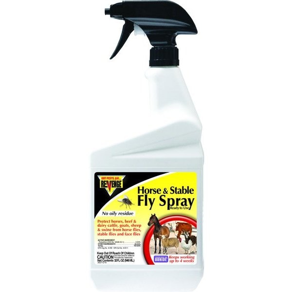 Bonide Products Horse and Stable Fly Spray, Liquid, Spray Application, 1 qt - 46172