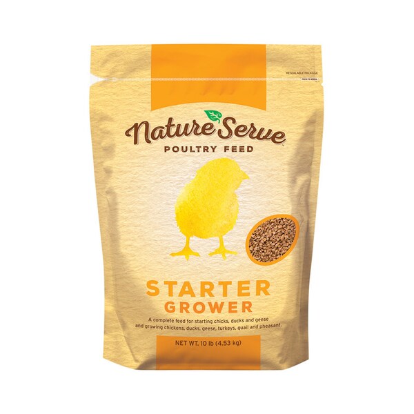 Natureserve NatureServe Non-Medicated Grower/Starter Feed Crumble For Poultry 10 lb - 101010