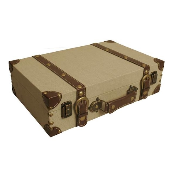 Wald Imports Wald Imports 70060 Light Tan Canvas Suitcase - 70060