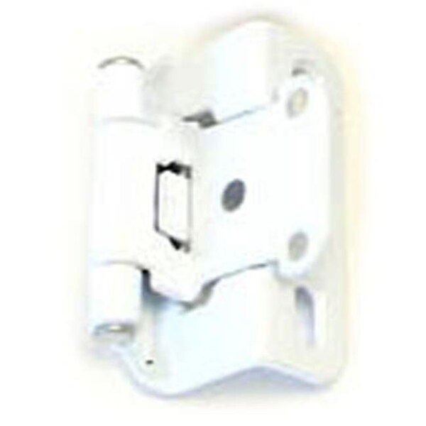 Hd A07550 W Amerock Decorative Half Wrap 0.5 in. Overlay Self Closing Cabinet Door Hinge; White Pair - A07550 W