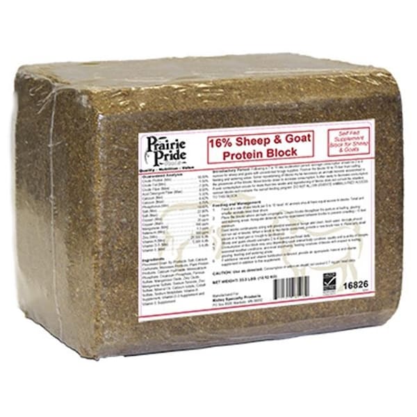 Ridley Ridley 16826 Prairie Pride 33 lbs. 16 Percent Sheep & Goat Block - 196318